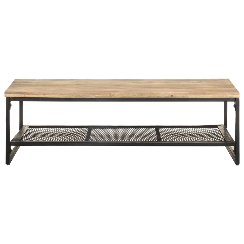 Vidaxl Mesa de Centro de Madera Maciza de Mango 110x60x35 Cm