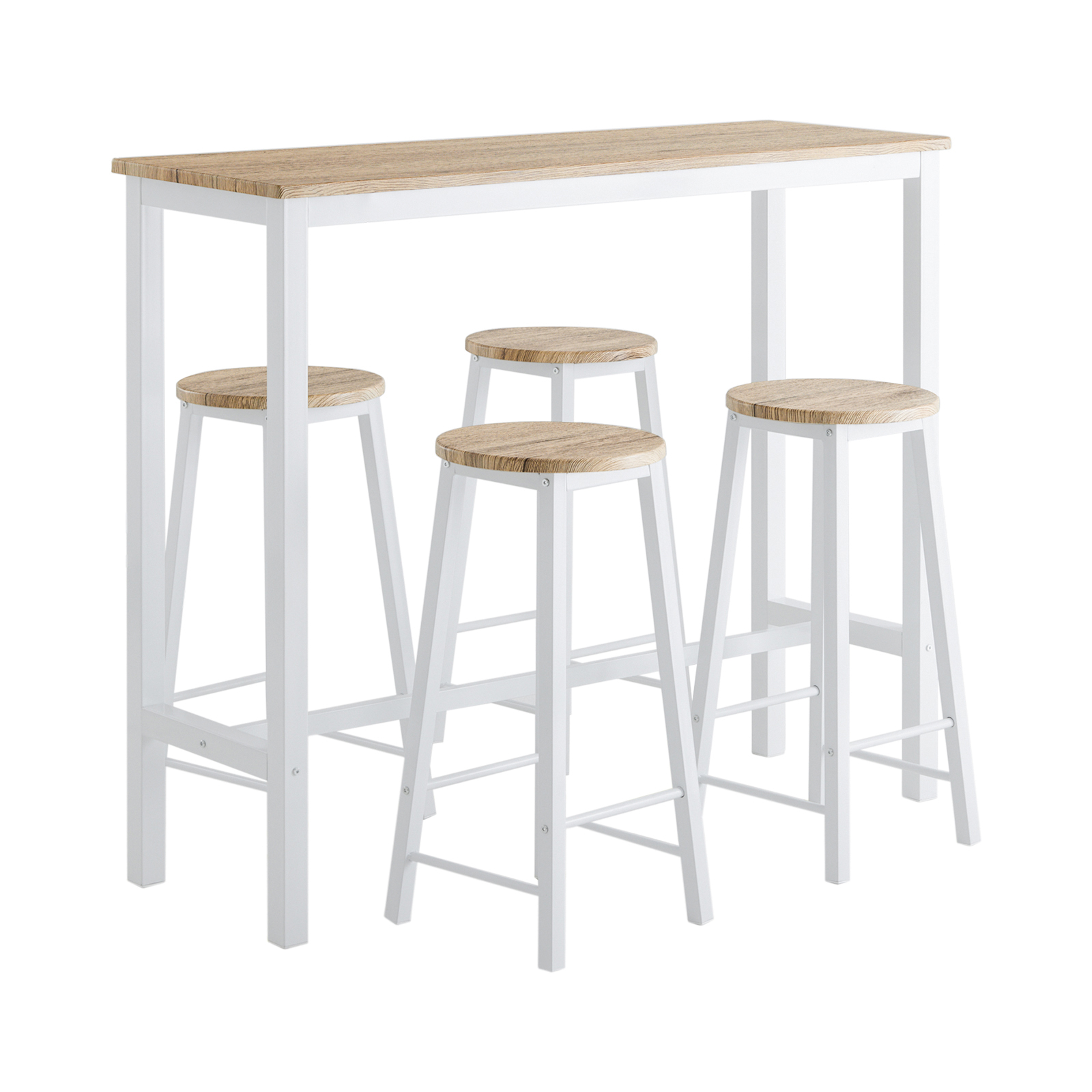 SoBuy OGT22 Juegos de Muebles Altas 1 Comedor Mesa Alta y 4 Taburetes de Bar ES