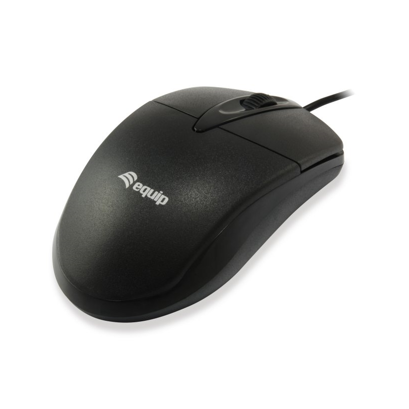 Equip Ratón Óptico 1000DPI Negro con Rueda de Desplazamiento Suave