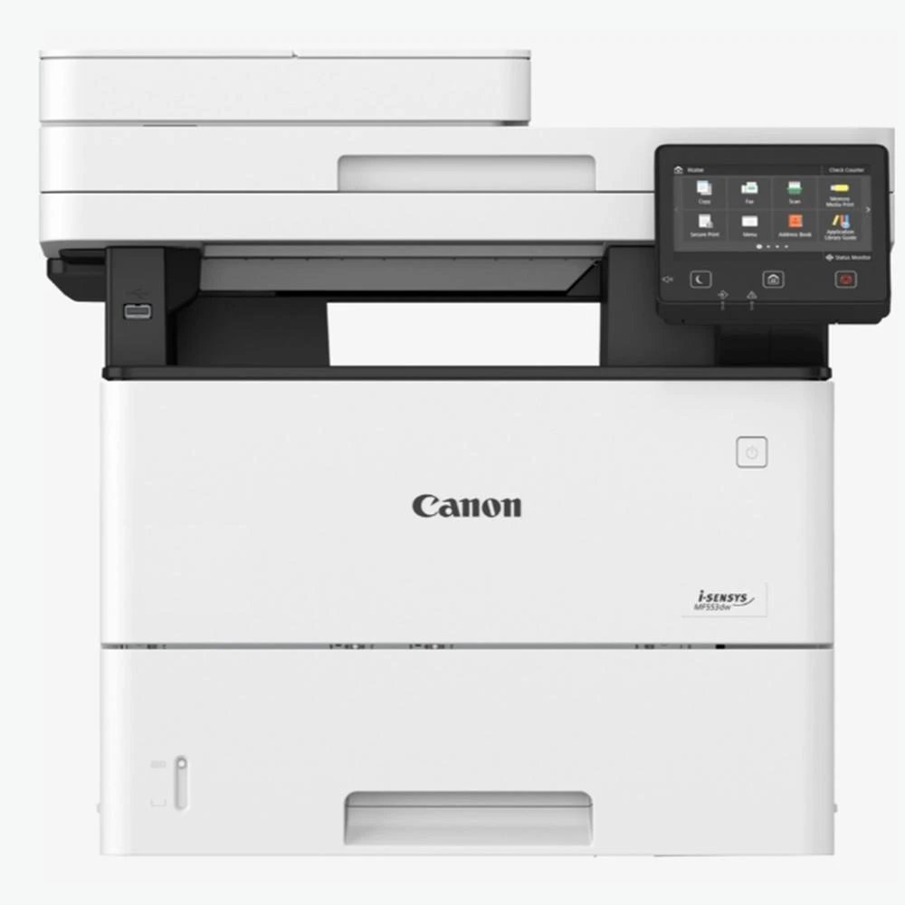 Impresora Láser monocromo 4 A A5, A6, B5 Wifi Canon MF553DW  | 43 Hasta ppm en A4, 1.200 Hz, Fuente 220-240V · Wireless, Peso 19, 8 kg, Blanco
