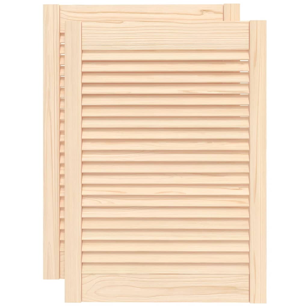 vidaXL 2x Puertas Persiana 69x49,4cm Celosía Rejilla Color Blanco,  Natural, y mas