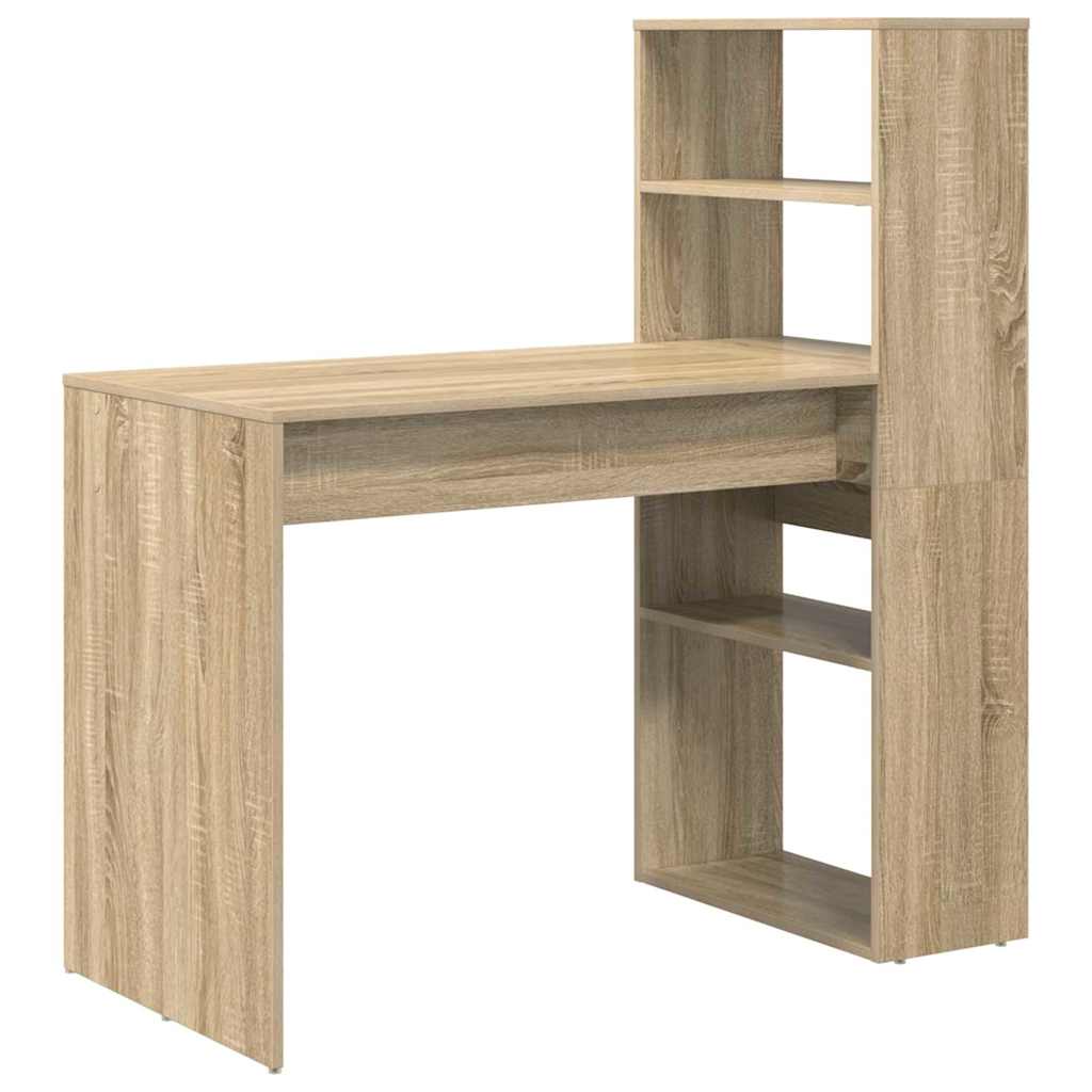 vidaXL Escritorio Roble Sonoma 113 x 54 x 120 cm Madera de ingeniería