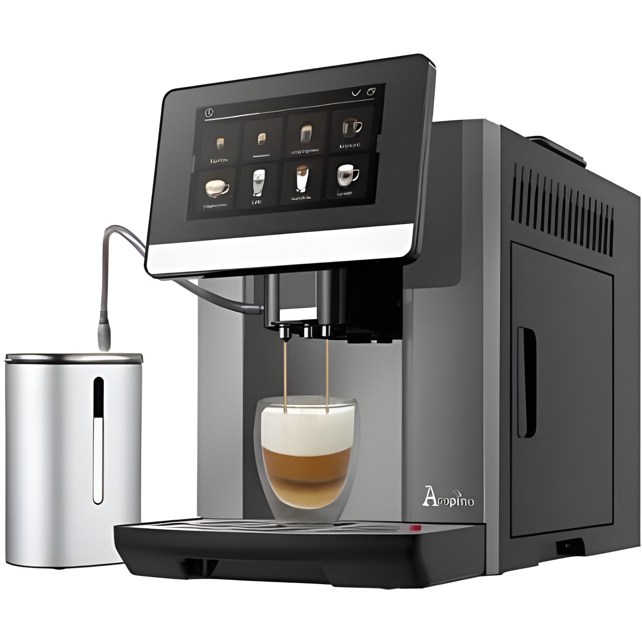 Acopino Cafetera Automática Barletta con Pantalla Táctil de 7 Pulgadas y Sistema de Leche para Bebidas Calientes