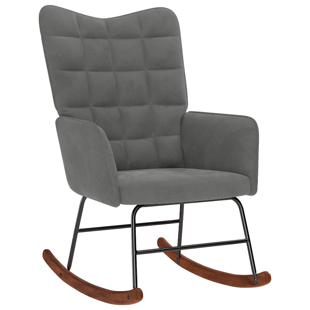 vidaXL Silla mecedora de terciopelo Multicolor