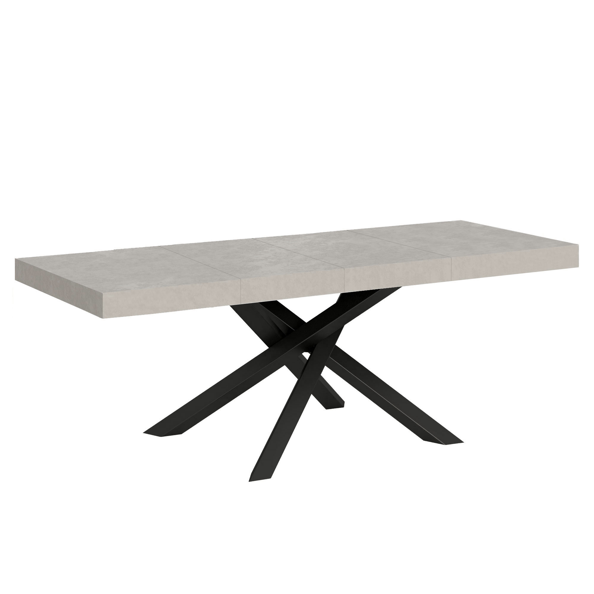 Mesa extensible 160/264x90 cm Volantis Premium cachemir patas antracita - Itamoby