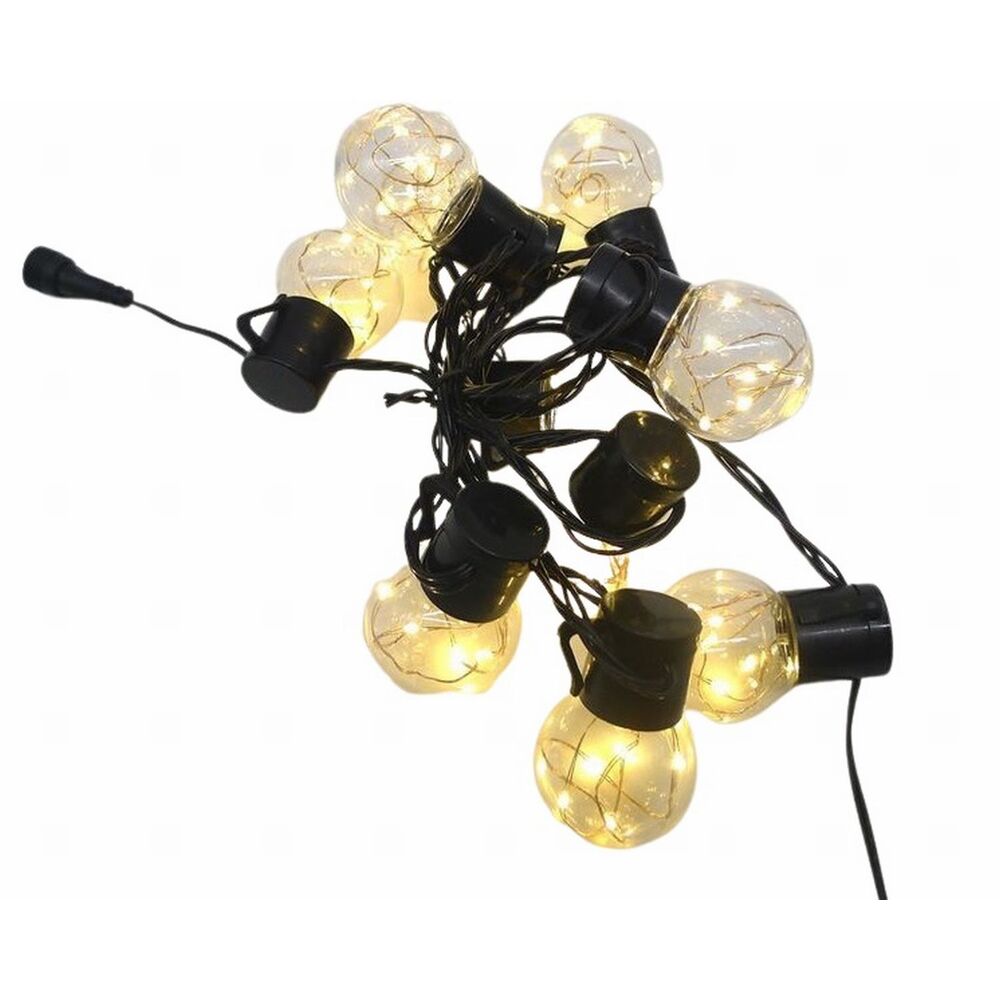Gerimport Guirnalda Navidad LED Cálido Exterior 1,8m - Decoración Navideña