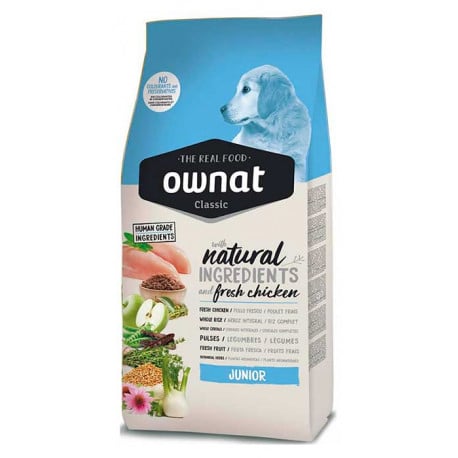 Ownat – Pienso para perros cachorros y junior Ownat Classic pollo 4 kg.