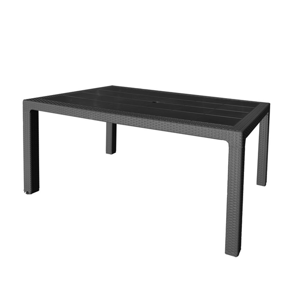 Mesa resina 150x90 cm antracita 4090/06