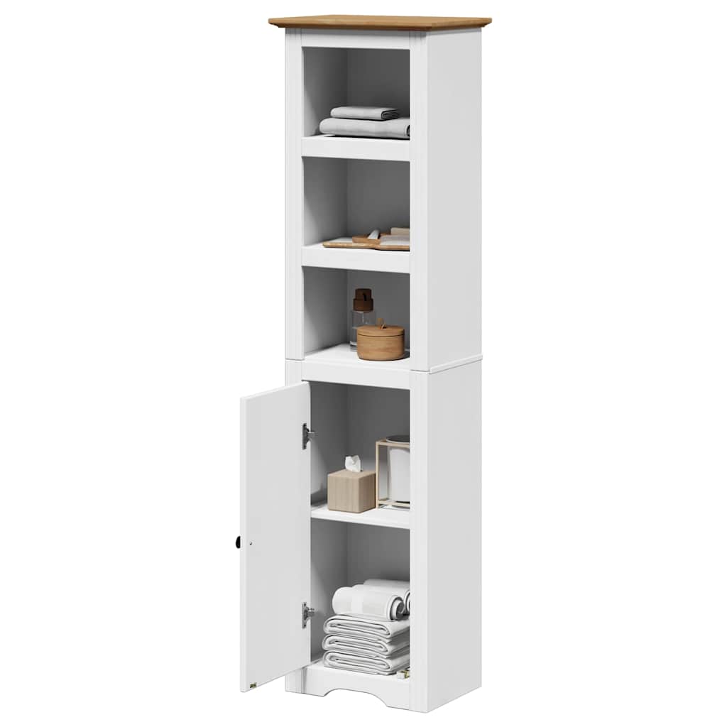 vidaXL Mueble de baño BODO 44x30x160 cm en color Blanco y marrón/Blanco/Gris | almacenamiento funcional diseño moderno para baño dormitorio sala