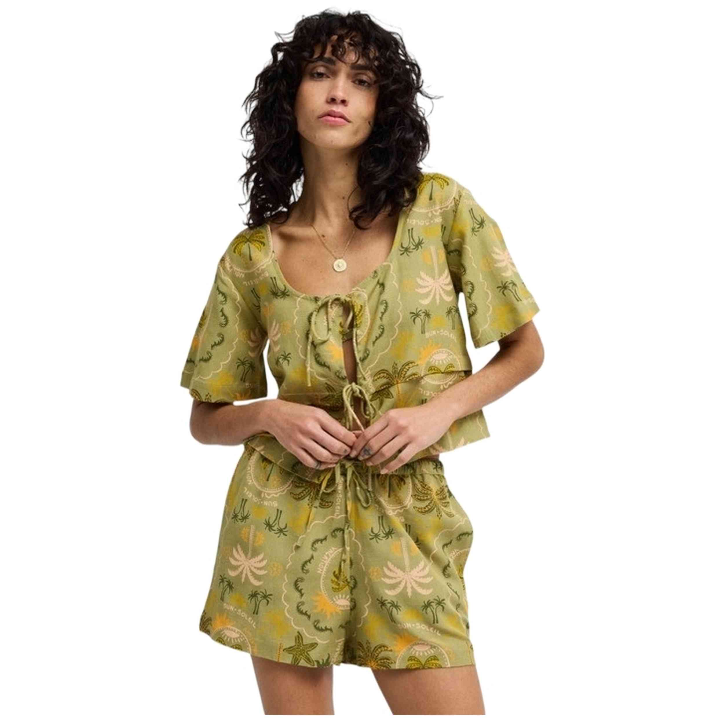 Camisa Billabong modelo Totally Tropic en color Verde