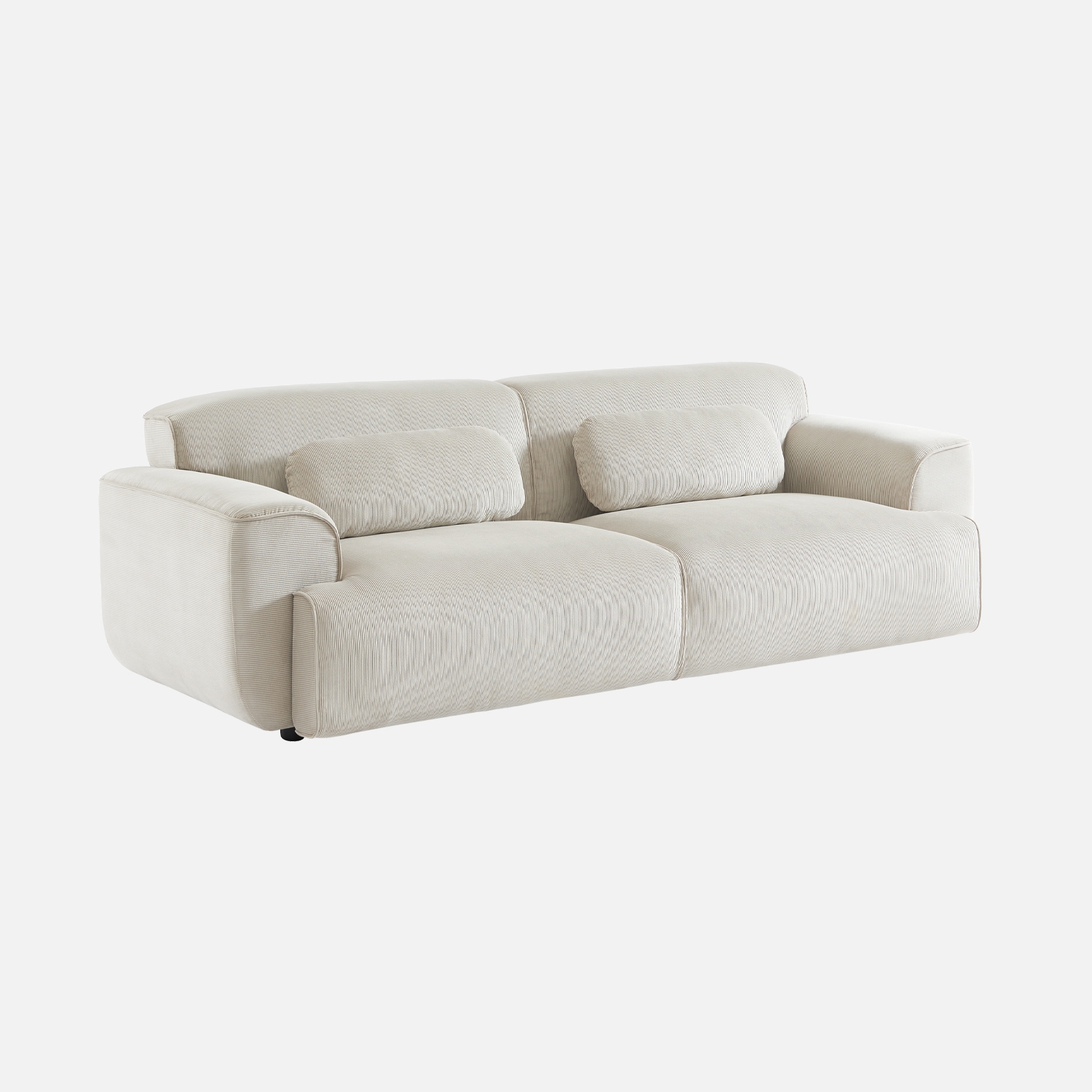 sweeek - Sofá de terciopelo pana fina, 3 plazas , Wallas pana , 230x98x73