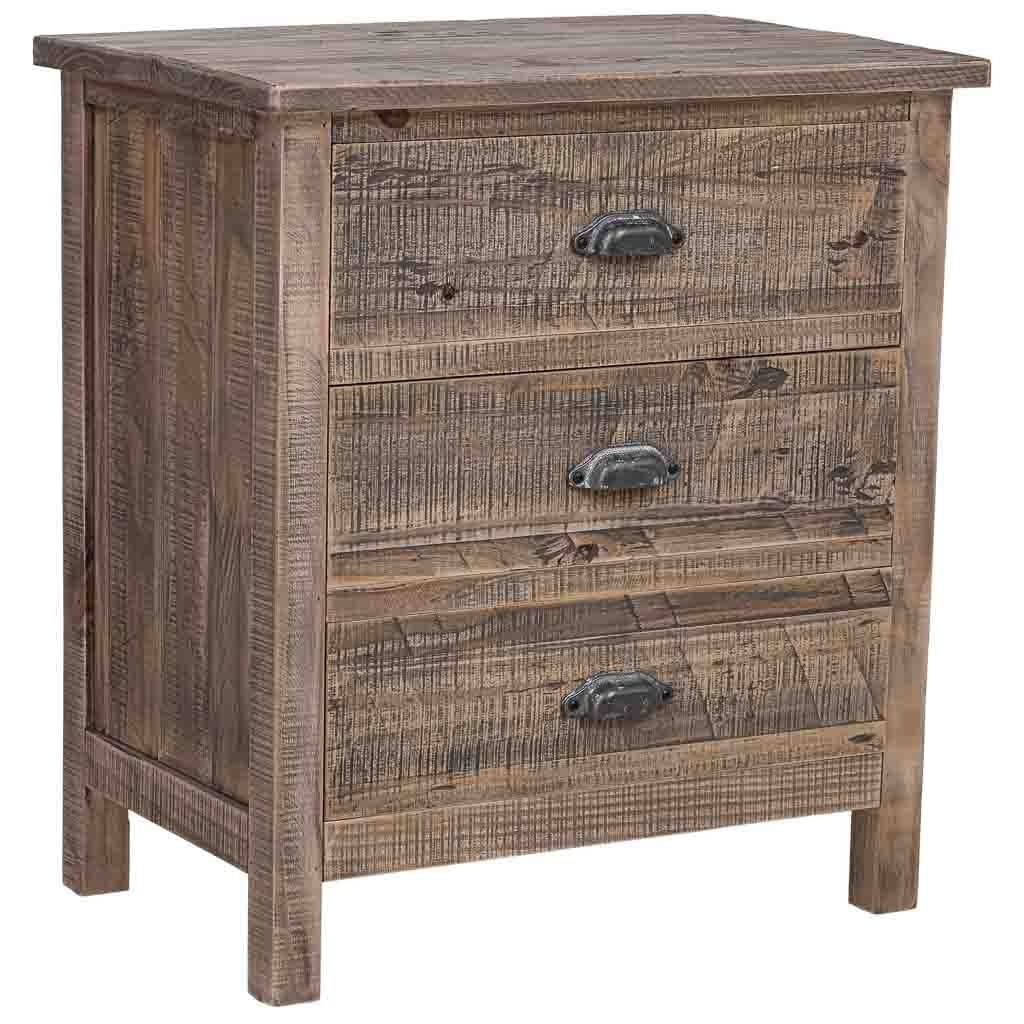 Wonderlust Deco - Mesita de noche de madera marrón 62.5x40x68.5h cm Marrón 62.5x40x68.5h cm
