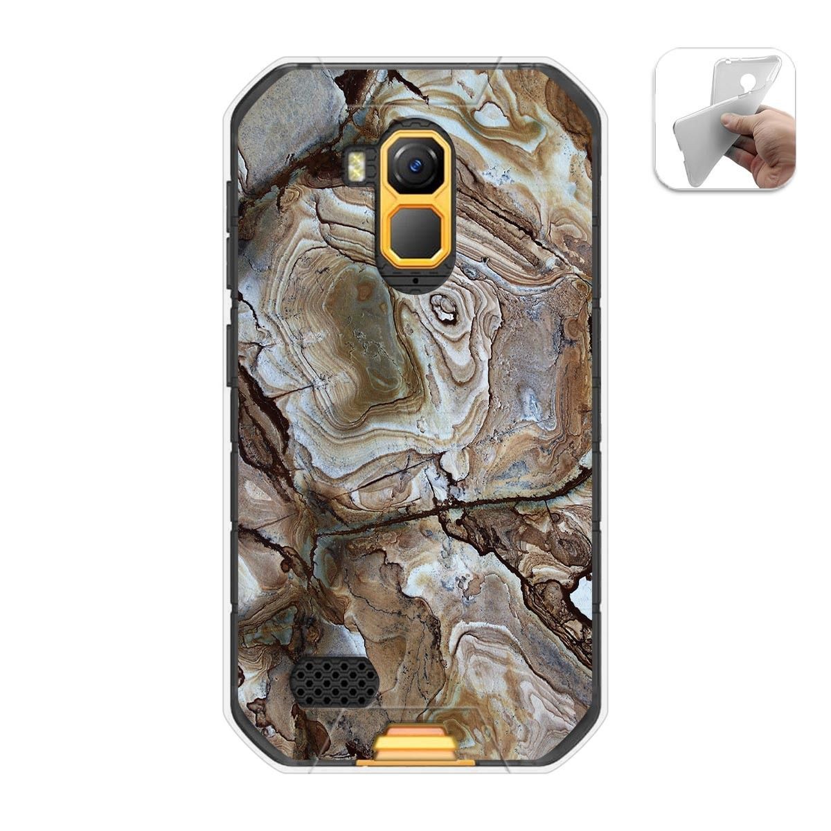 Tumundosmartphone Funda Gel Tpu para Ulefone Armor X7 / X7 Pro diseño Mármol 14 Dibujos