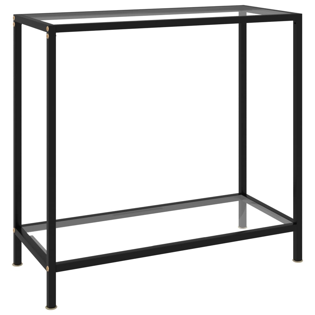 Mesa de Consola Vidrio Templado 80x35x75 Cm Vidaxl