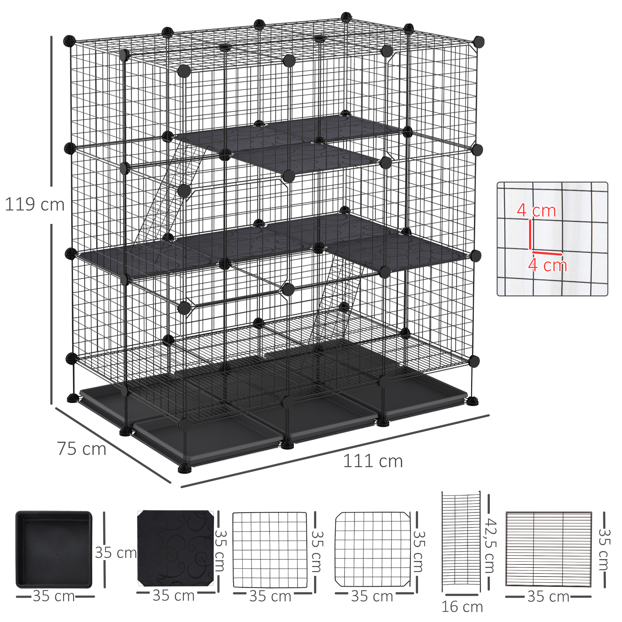 Trampa para animales vivos 60x18x20 cm jaula trampa para gatos con 2  puertas asa y marco