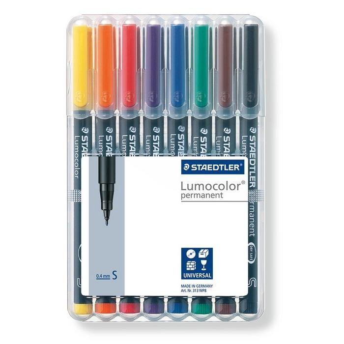 STAEDTLER ROTULADOR LUMOCOLOR 313 WP8 SUPERFINO B/8 SURTIDOS ROTULADORES