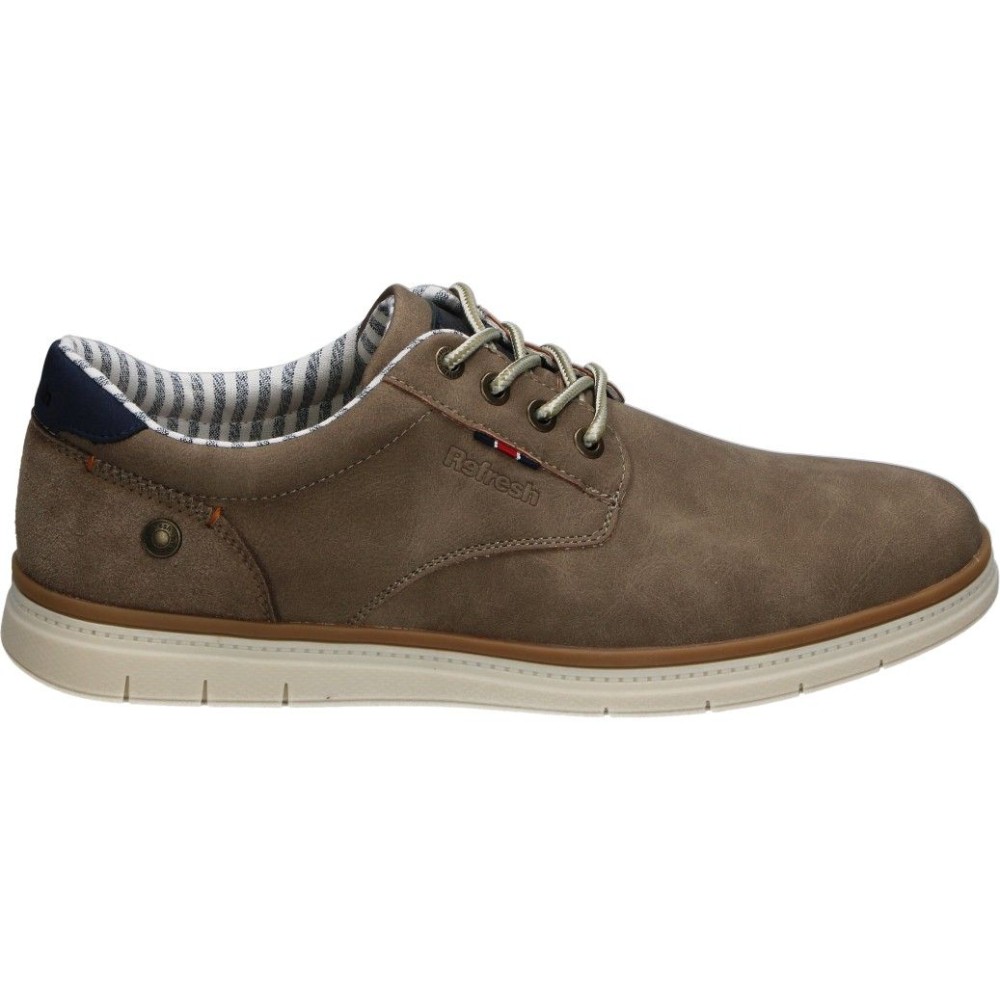 REFRESH | Zapato Casual Refresh para Hombre – Zapato Estiloso en Color Taupe – Zapato con Cierre de Cordones – Estilo Casual – Versátiles y Combinables – Vegan – Modelo 175558