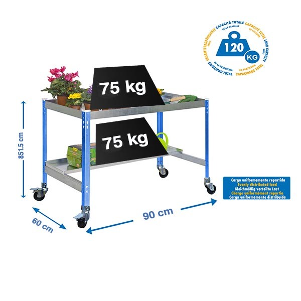 Estantería SIMONRACK Simongarden desk mob. 900x600 azul/galva
