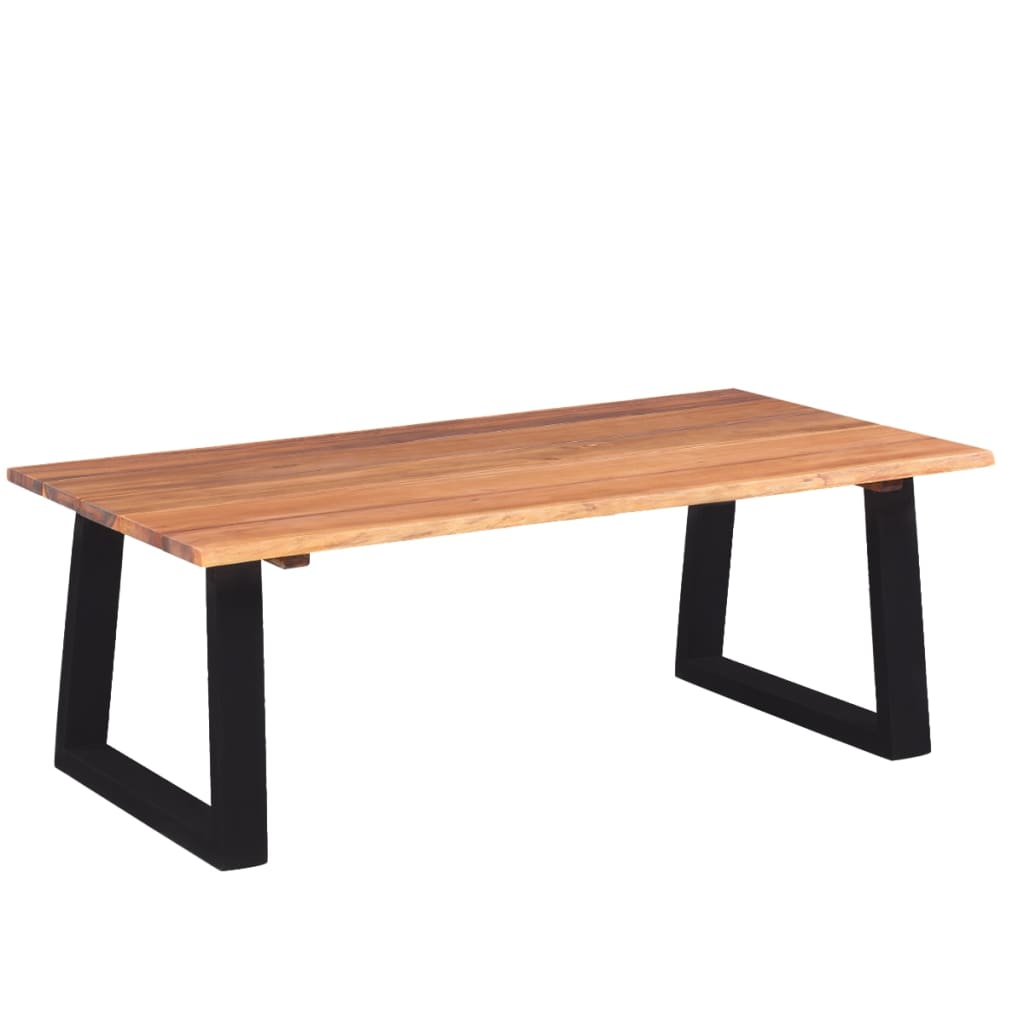 vidaXL Mesa de centro madera maciza de acacia 110x60x40 cm Mesita de Salón o Comedor o Auxiliar Mesa de Café Meuble Salón