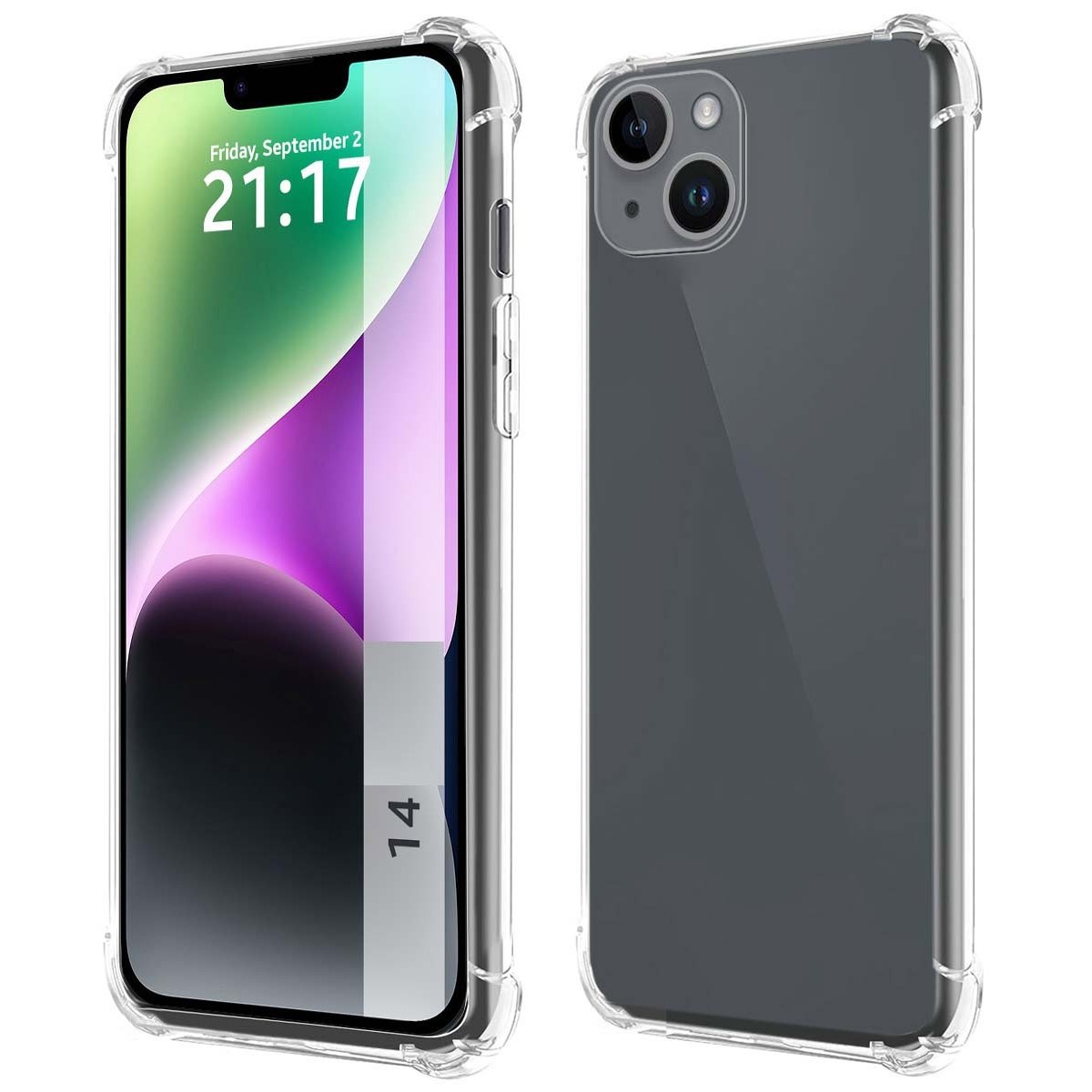 Funda Silicona Antigolpes Transparente compatible con iPhone 14 (6.1)