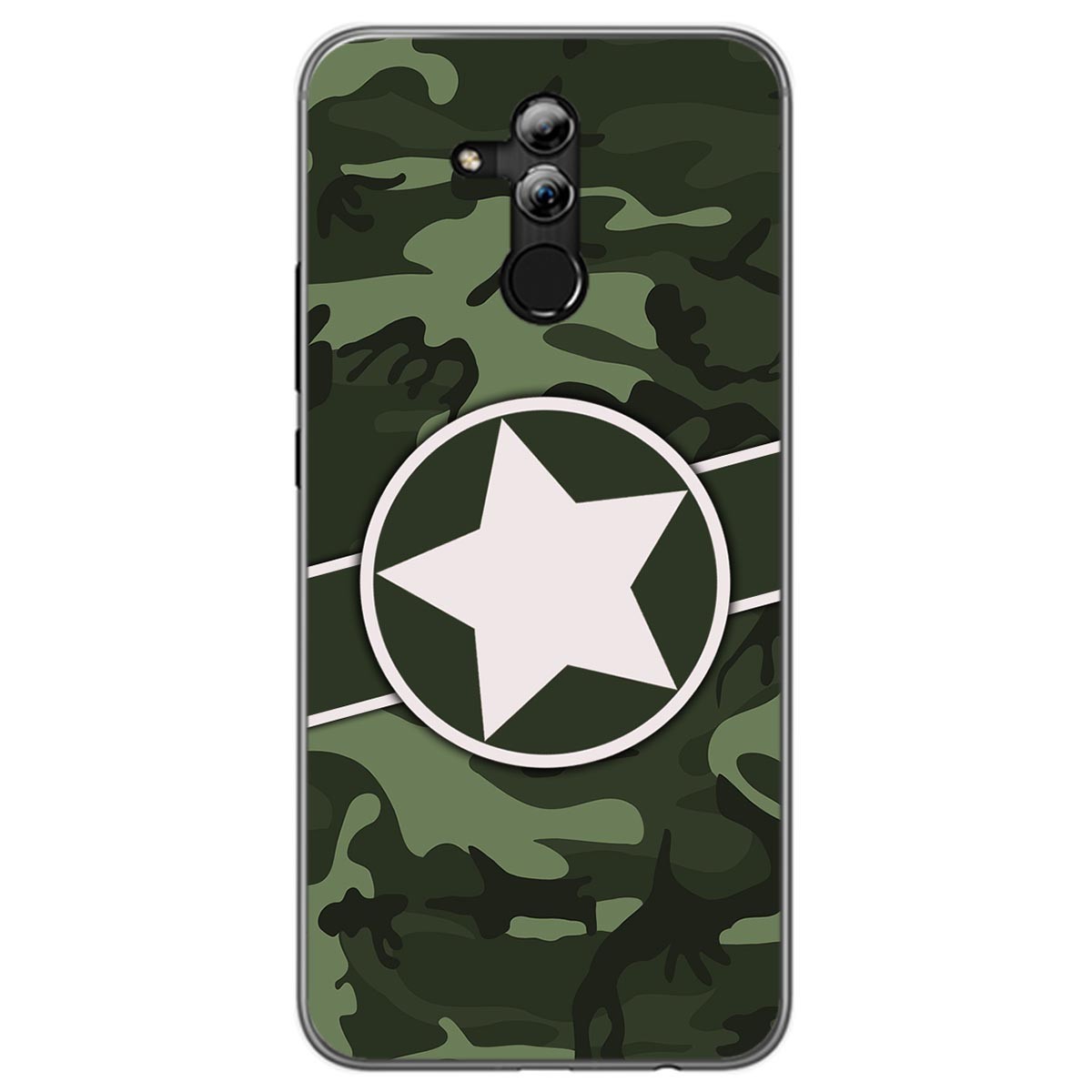 Tumundosmartphone Funda Gel Tpu para Huawei Mate 20 Lite diseño Camuflaje 01 Dibujos