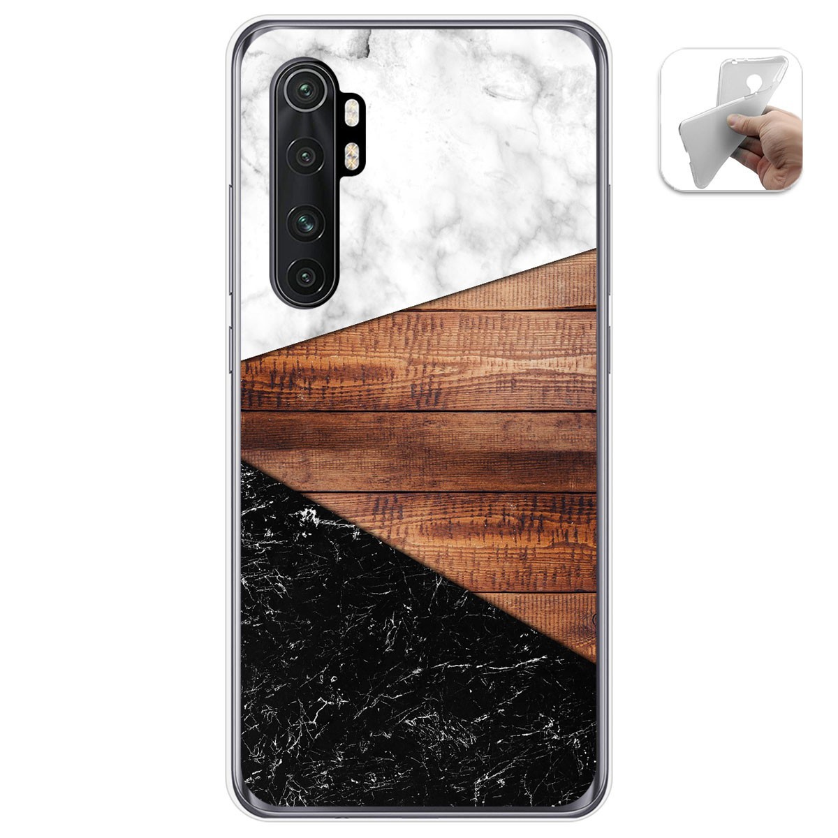 Tumundosmartphone Funda Gel TPU Xiaomi Mi Note 10 Lite Diseño Mármol 11 Personalizada