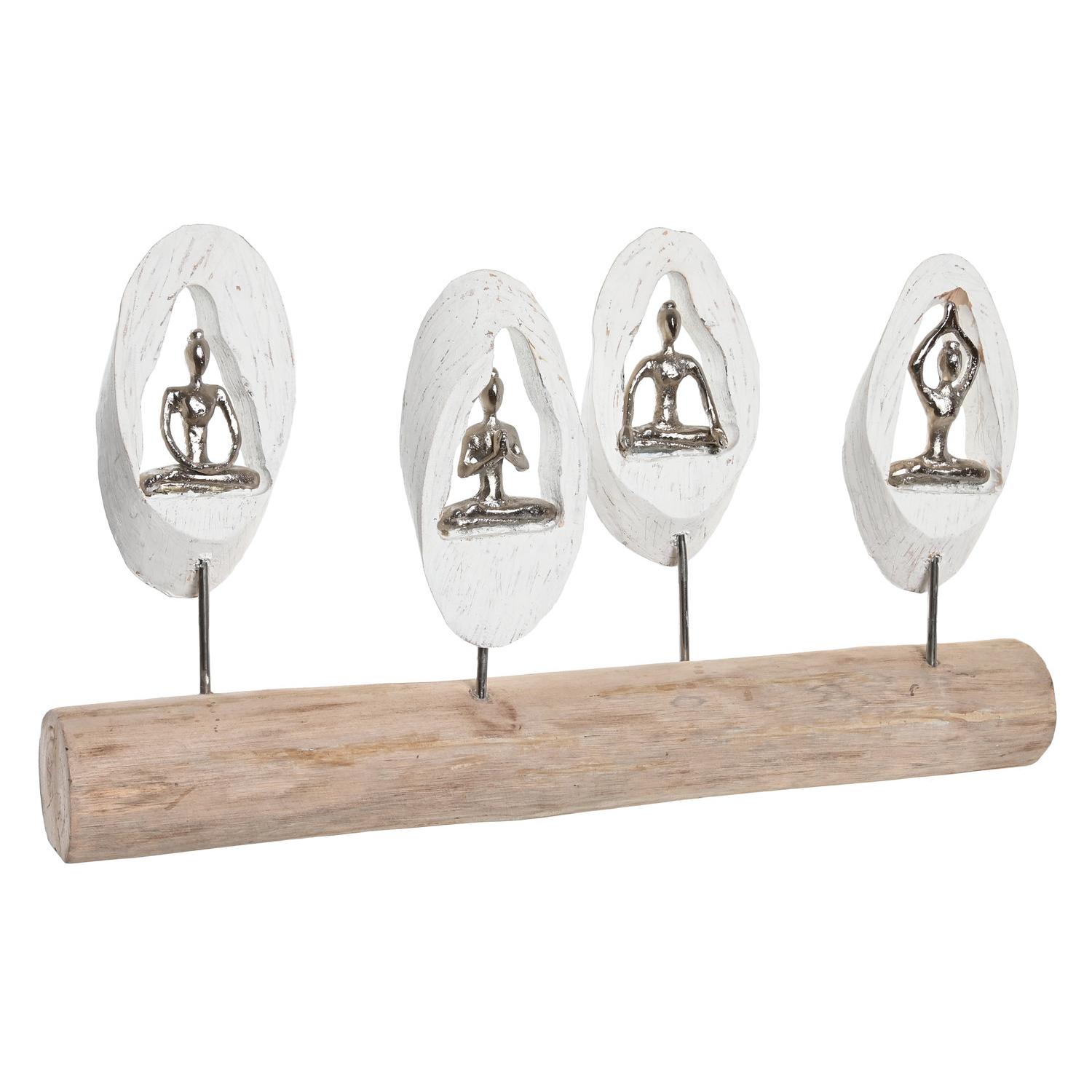 FIGURA MANGO ALUMINIO 56X8X31 YOGA BLANCO FD205228