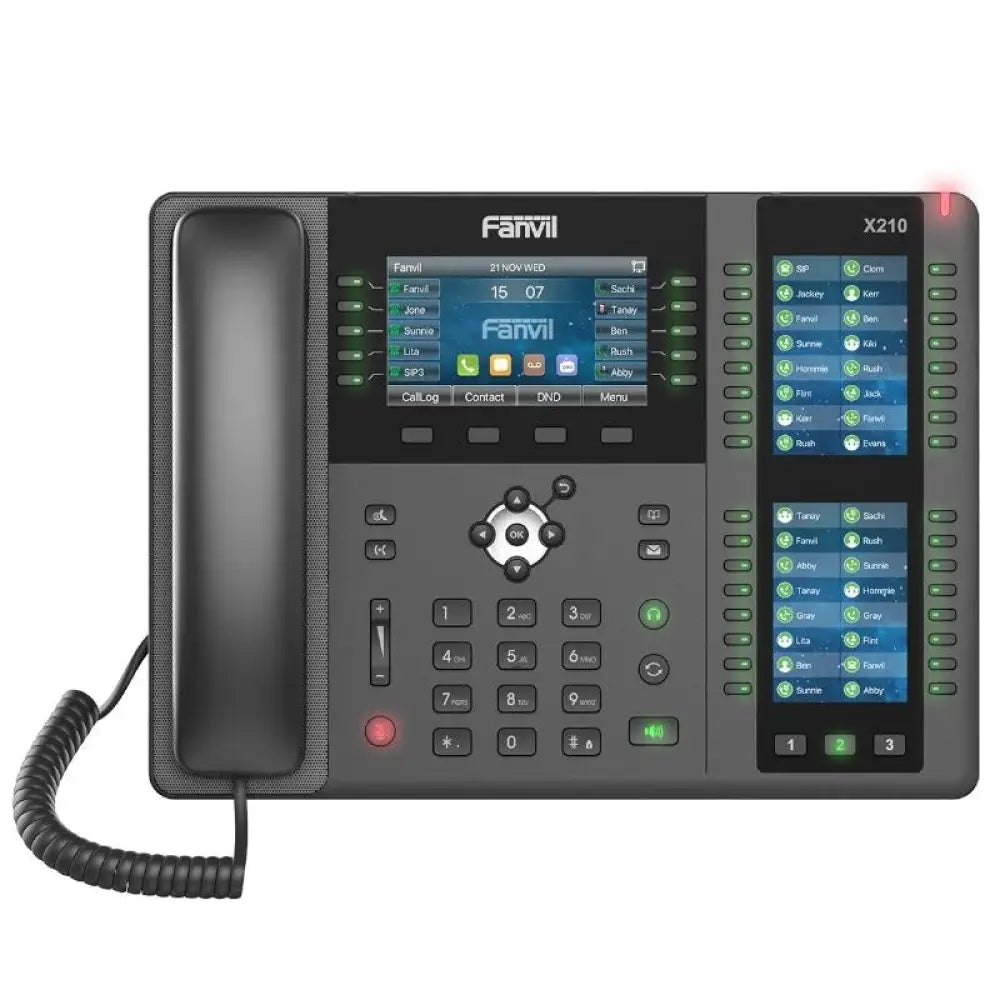 Teléfono IP Fanvil X210 V2 Negro 20 líneas Pantalla LCD 4.3"