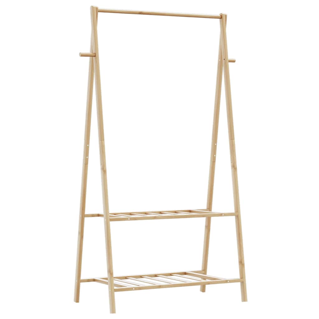 vidaXL Perchero con estantes bambú 96x45,5x150,5 cm