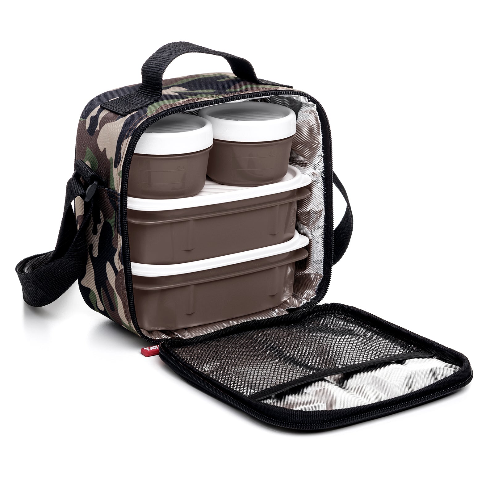 TATAY Urban Food Casual - Bolsa Térmica Porta Alimentos 3L con Recipientes. Camouflage
