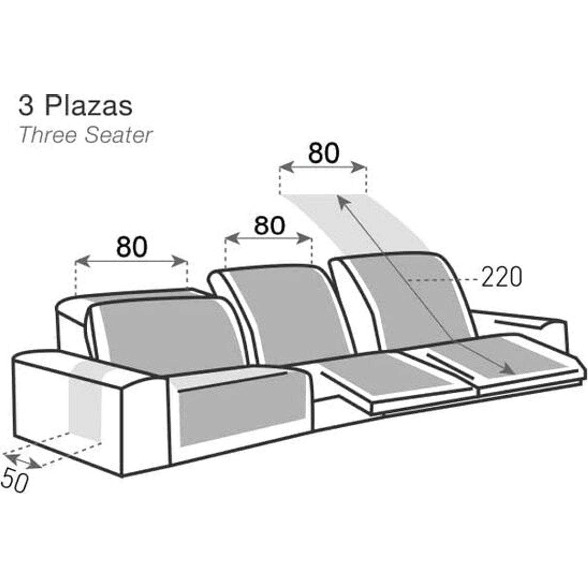 MAXIFUNDAS FUNDAS DE SOFA & CHAISE LONGUE - Funda Cubre Sofá Acolchado Relax Slam: Protección Impermeable y Antideslizante para Sofás de 2 y Sofás 3 Plazas - Funda Sofá Antideslizante y Protección total a tu Sofa - Funda Sofá Made in Spain