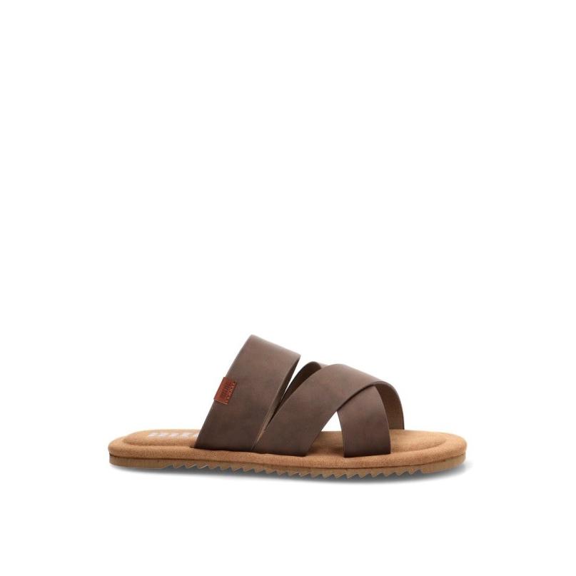 Sandalia Mustang - Hombre - Suela Plana - Modelo 84855 - Color Chocolate