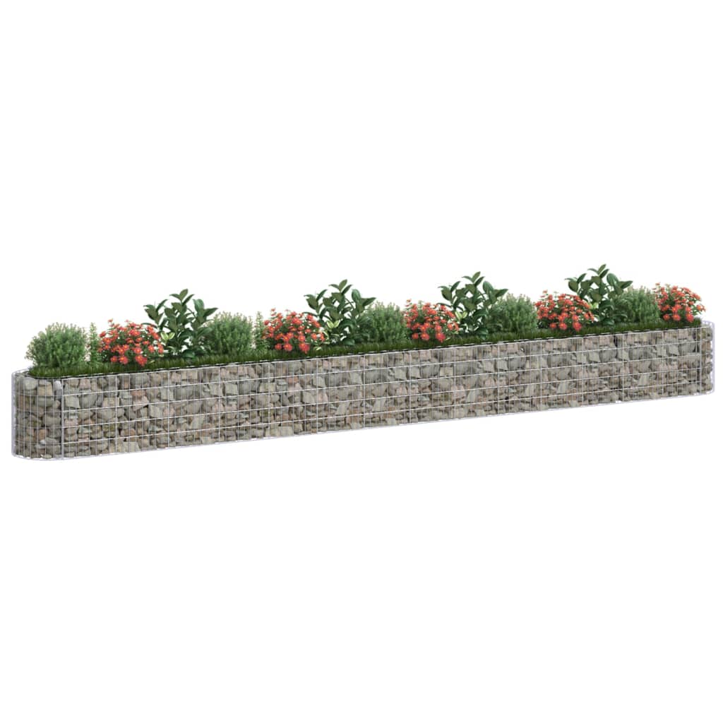 vidaXL Arriate de gaviones de hierro galvanizado Dimensiones 120 x 50 x 50 cm,  190 x 50 x 50 cm,  260 x 50 x 50 cm y mas
