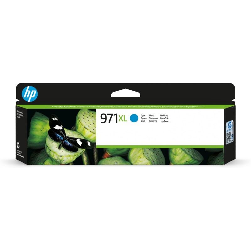HP - Cartucho de tinta original 971XL de alta capacidad cian CN626AE