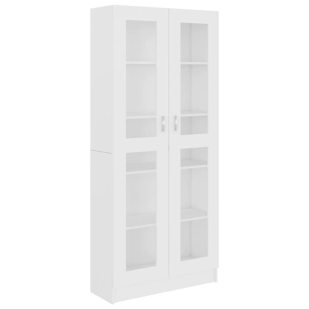 Vitrina de Madera Contrachapada Vidaxl 82,5x30,5x185,5 Cm Blanco