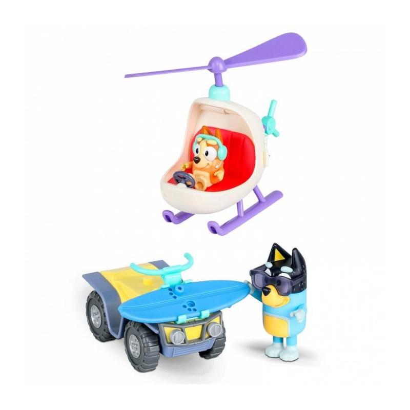 VEHÍCULOS BLUEY QUAD O HELICÓPTERO DE FAMOSA
