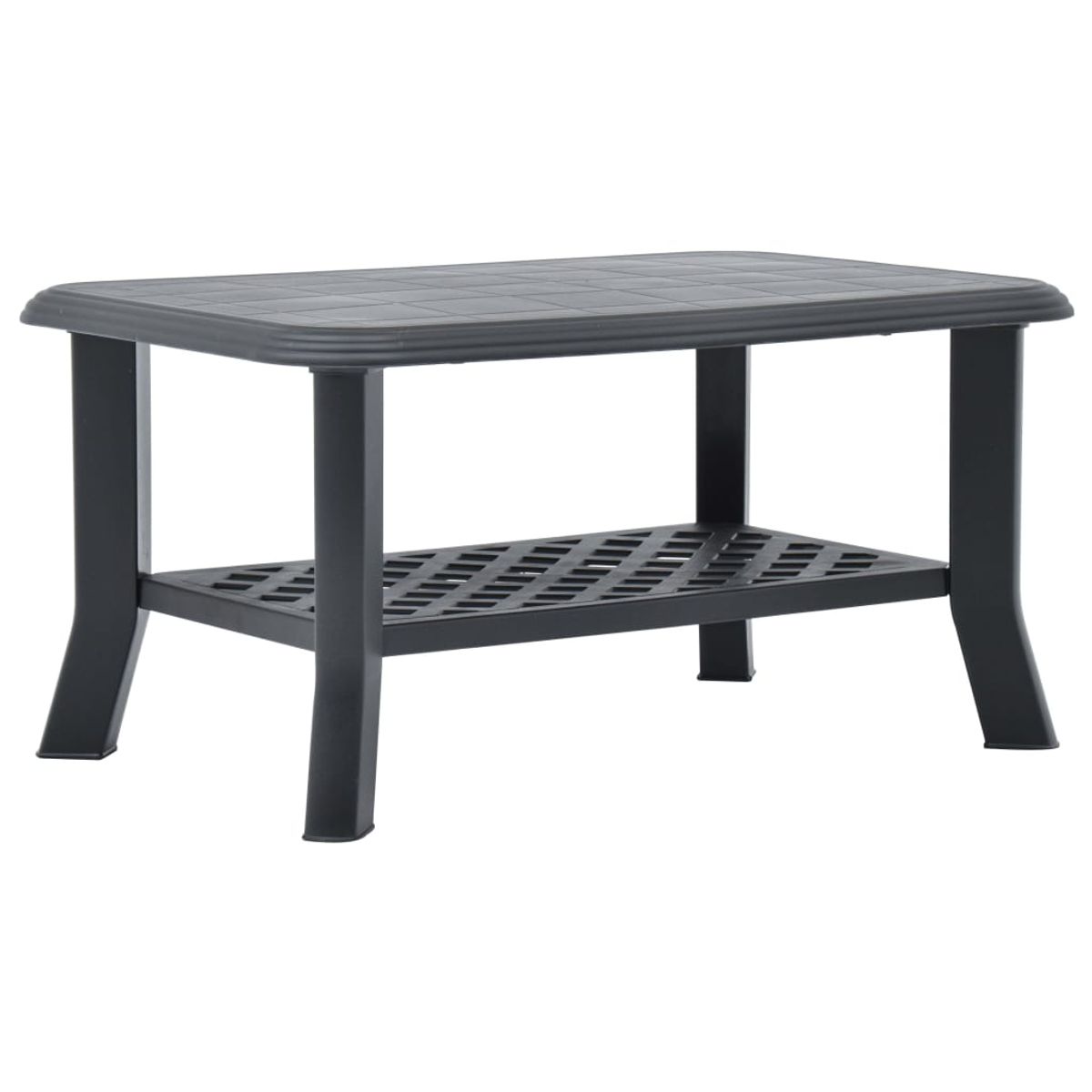 Mesa de centro Polka de exterior con estante inferior 46x90x60 cm