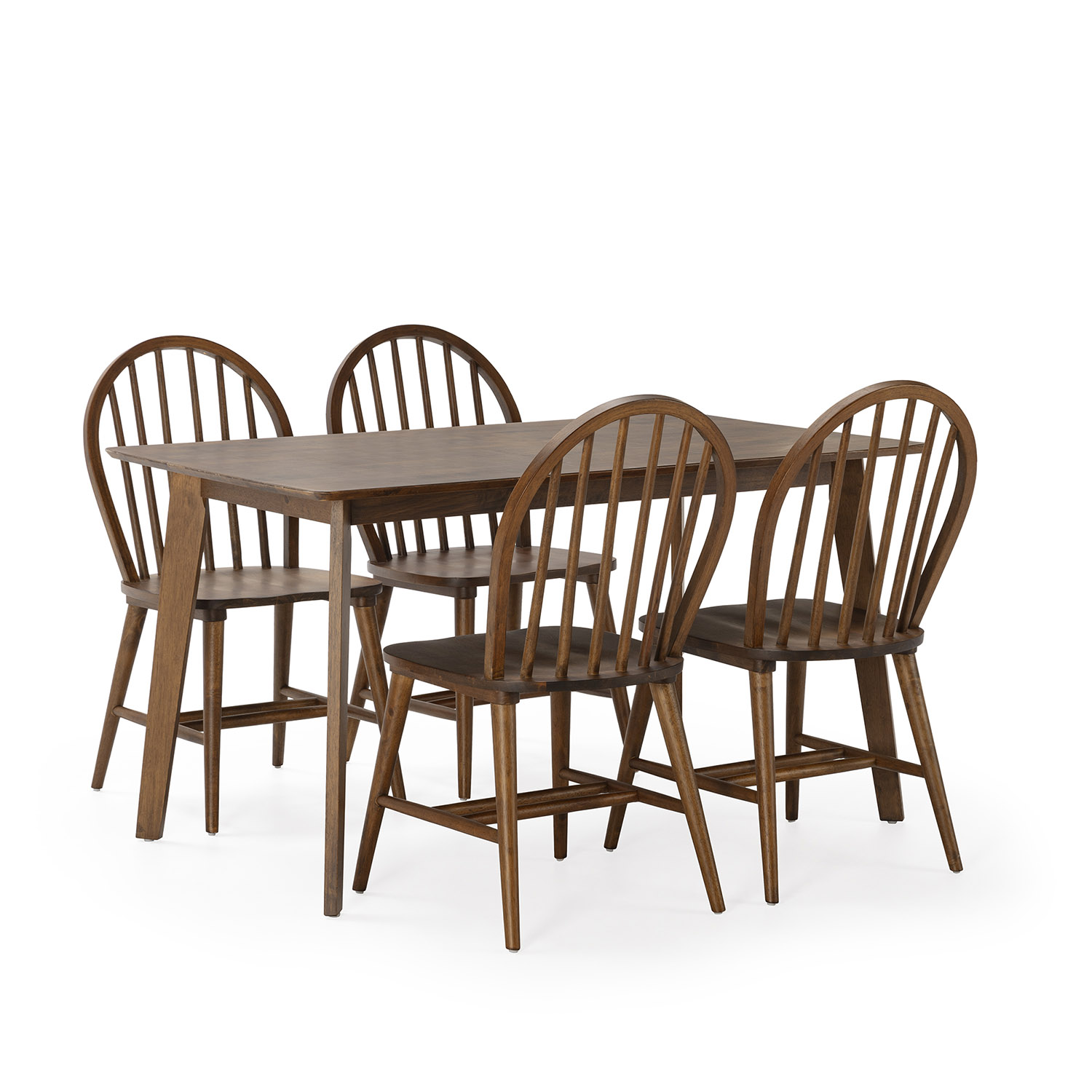 VS Venta-Stock Juego de mesa 140x80 cm y 4 sillas de comedor Clarck