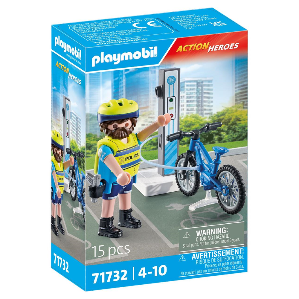 Figura Patrulla en bicicleta Playmobil City Action. (71732)
