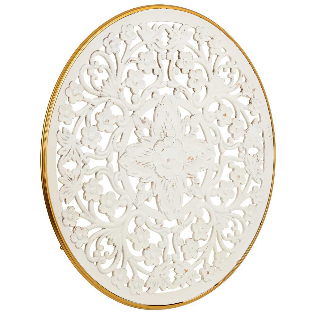 Panel Decorativo De Madera Tallada Blanco 3x87x87cm, El mejor complemento para tu hogar