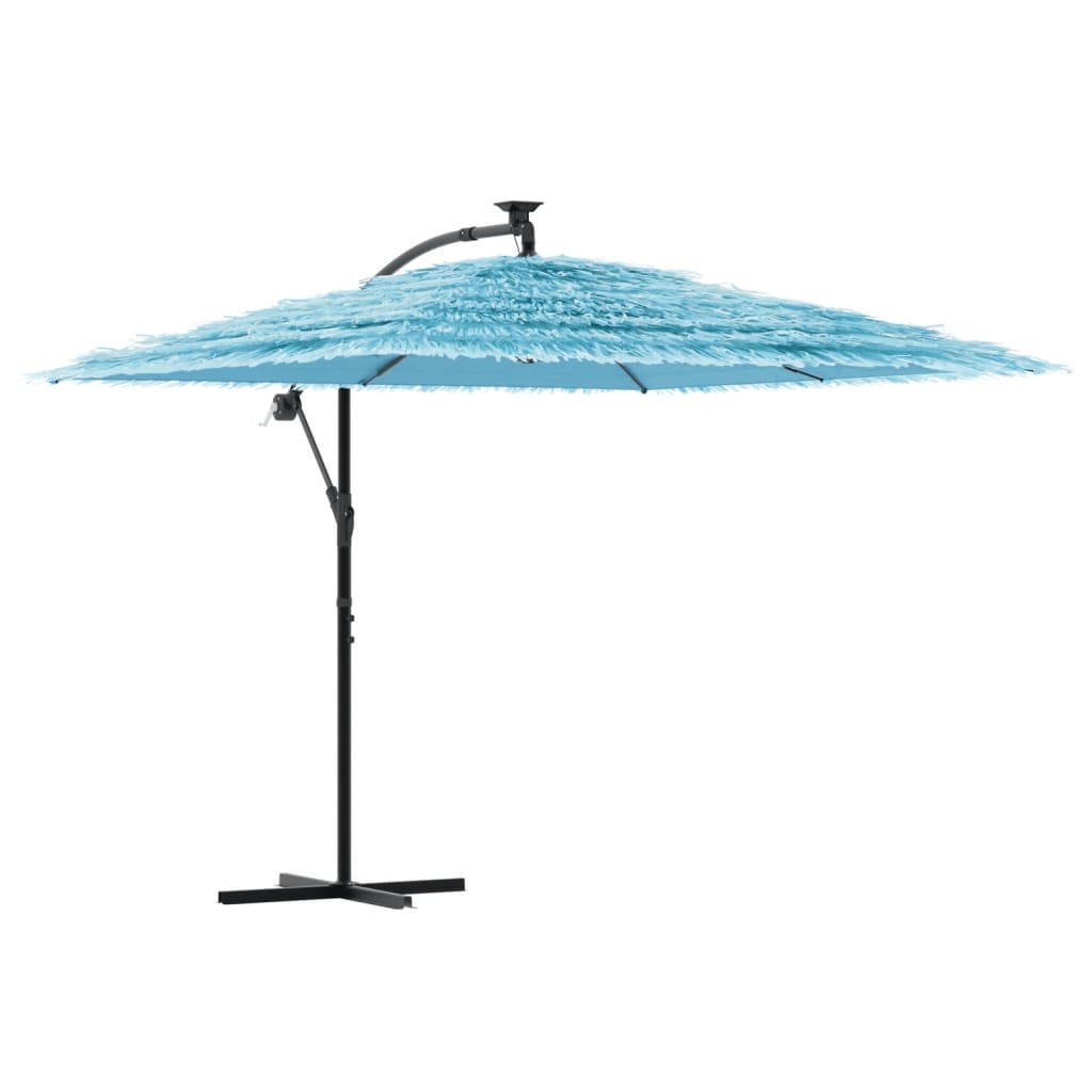 vidaXL Sombrilla de jardín con poste de acero 269x269x235 cm Color Marrón, Azul, Verde
