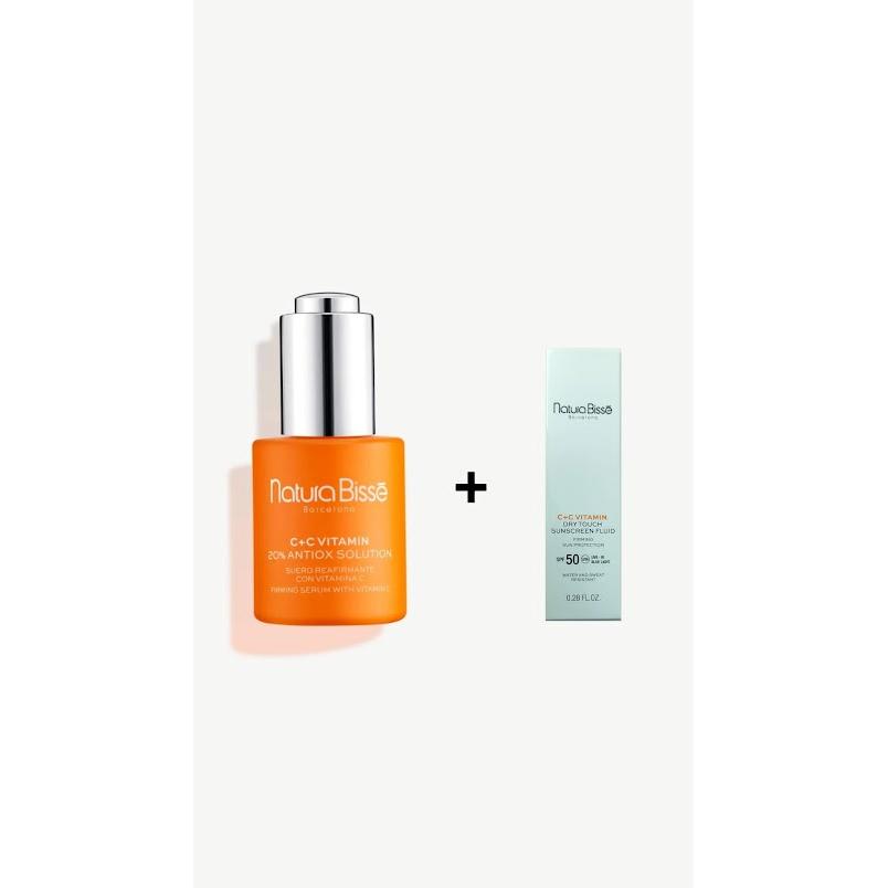 Natura Bisse C+C VITAMIN 20% ANTIOX SOLUTION suero reafirmante con vitamina c 30 ml edición limitada en bolsita de tela + minitalla premium diferente de regalo