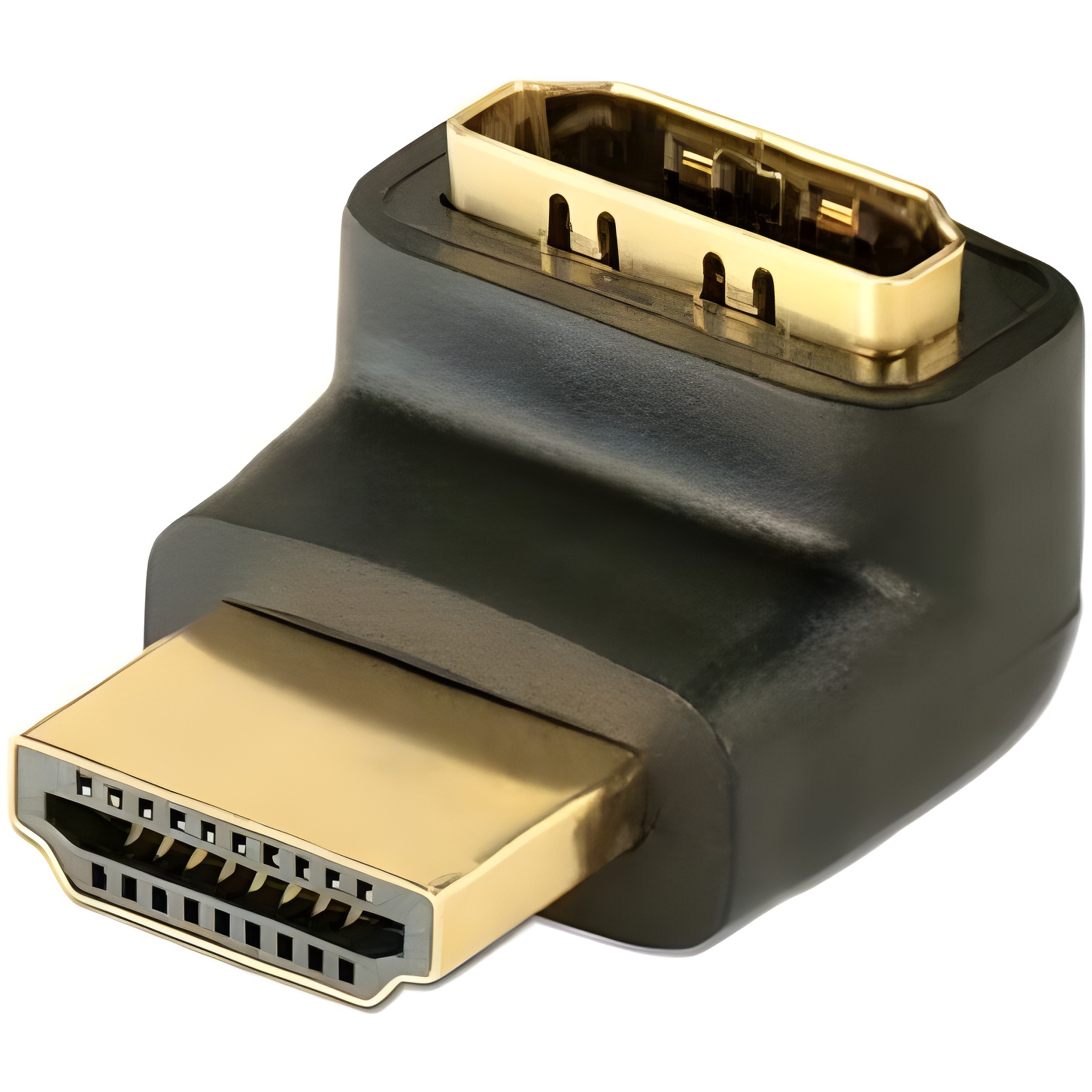 Lindy HDMI 90° Negro - Adaptador para cable (HDMI, HDMI, Macho/Hembra, Negro)