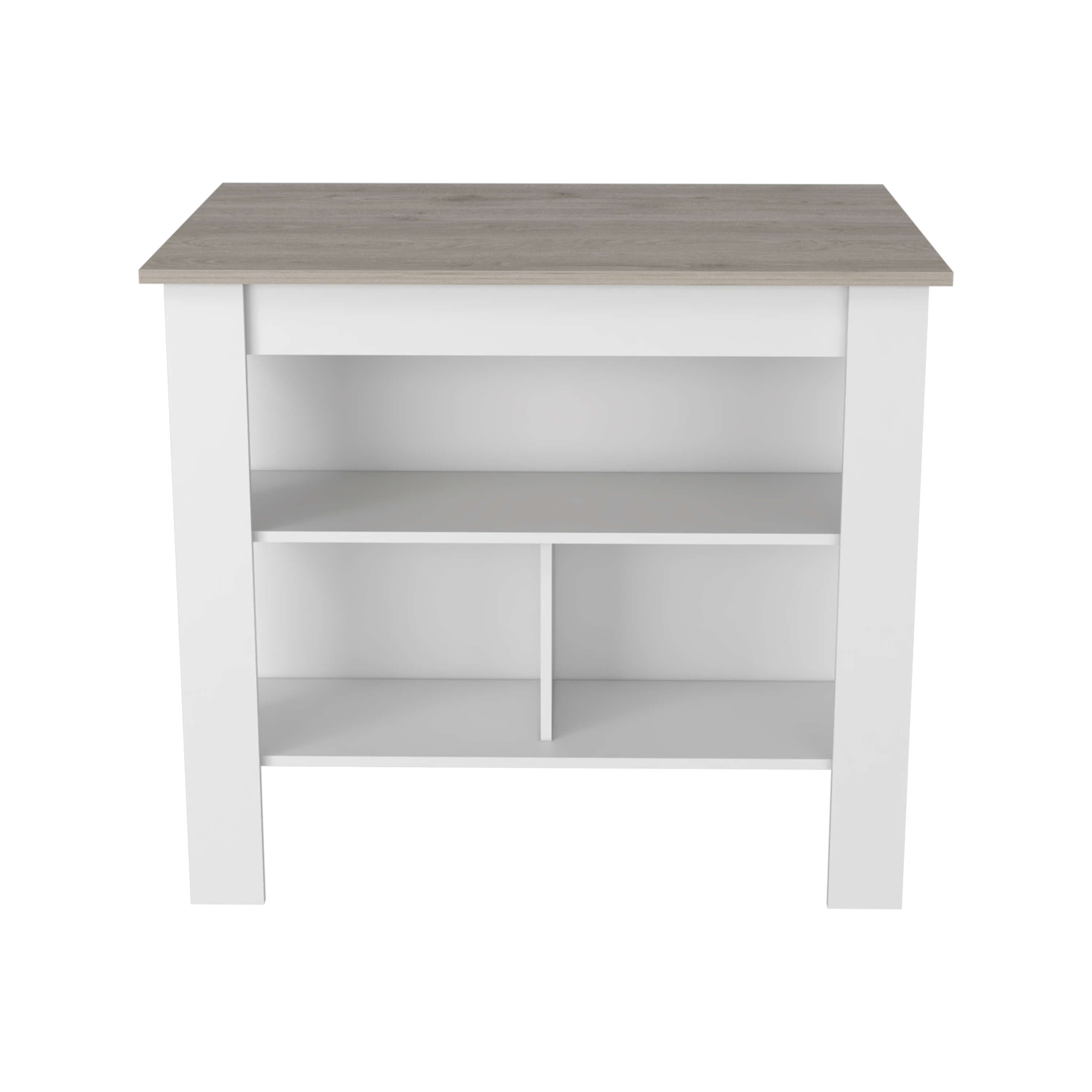 TUHOME Isla de Cocina Antibacteriana Cala Superficie Antibacterial - 3 Estantes - Tablero Aglomerado