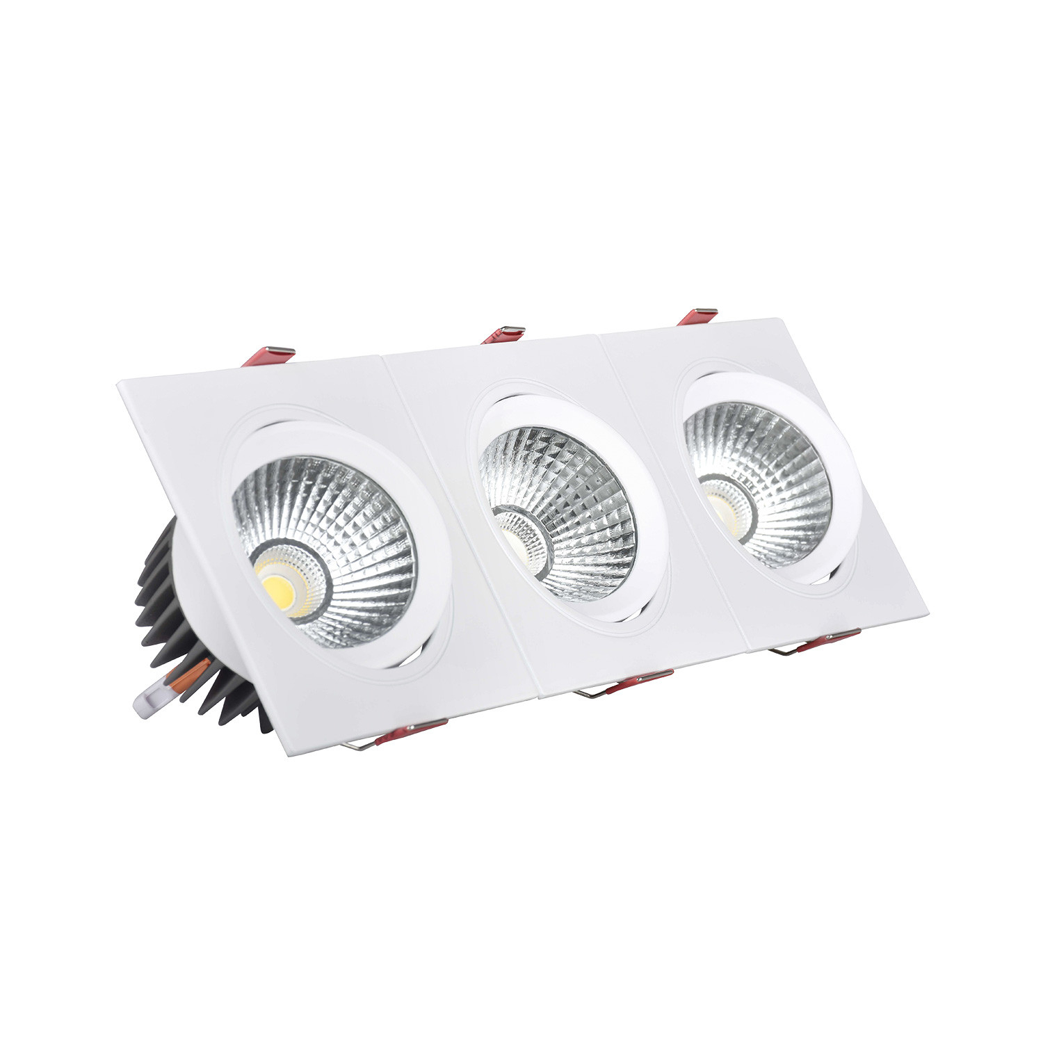 Ledkia Foco Downlight LED 45W Rectangular Madison Corte 400x120 mm 3000K Blanco Cálido