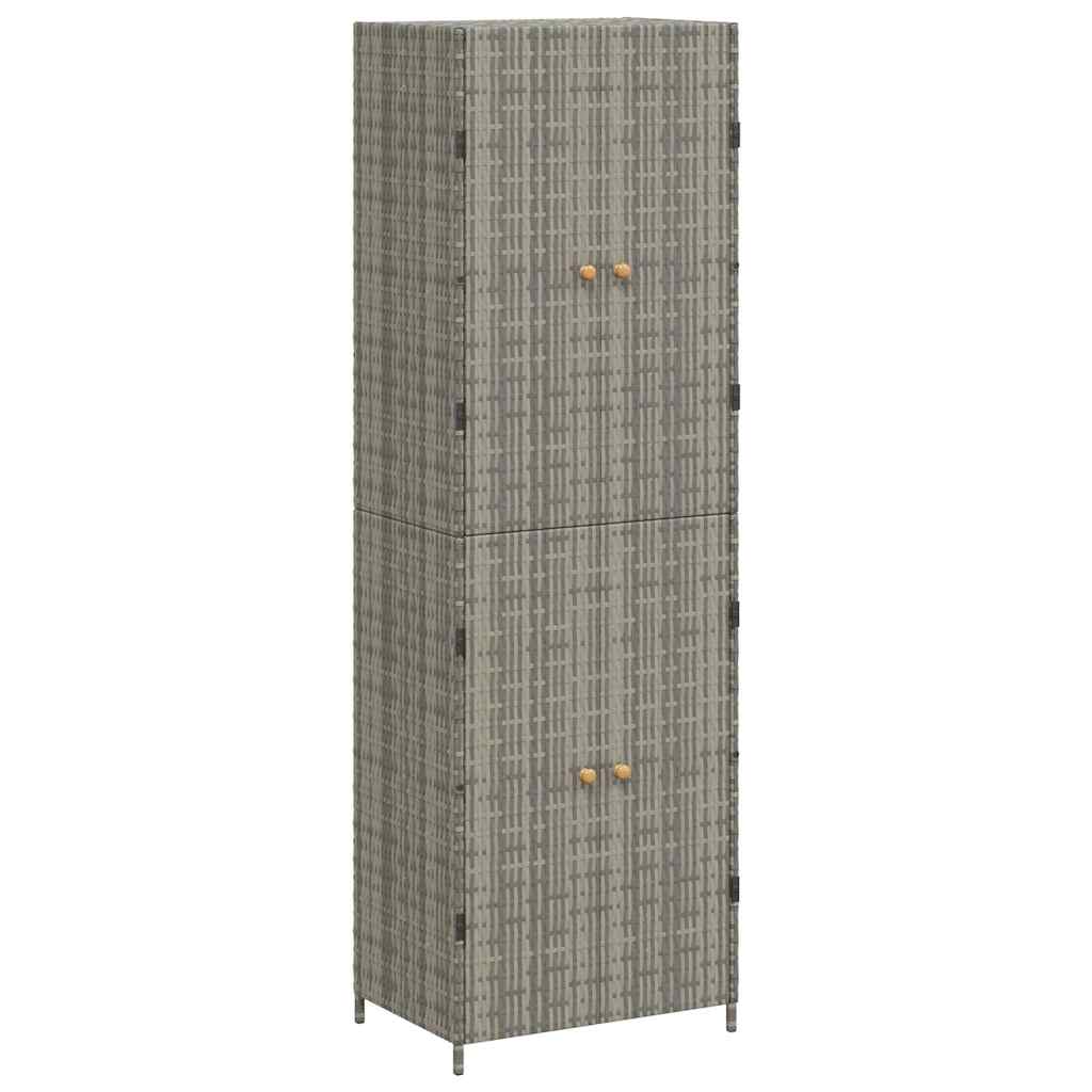 vidaXL Armario de Almacenaje de Jardín Aparador Mueble Terraza Balcón Ratán PE 59x40x180 cm