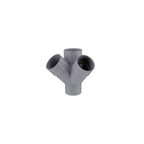 Hidrotecnoagua Derivación Doble Esquina PVC Evacuación M-H Ø 125 - 45 TECNOAGUA DDAP12545 para Trampas y Desagües