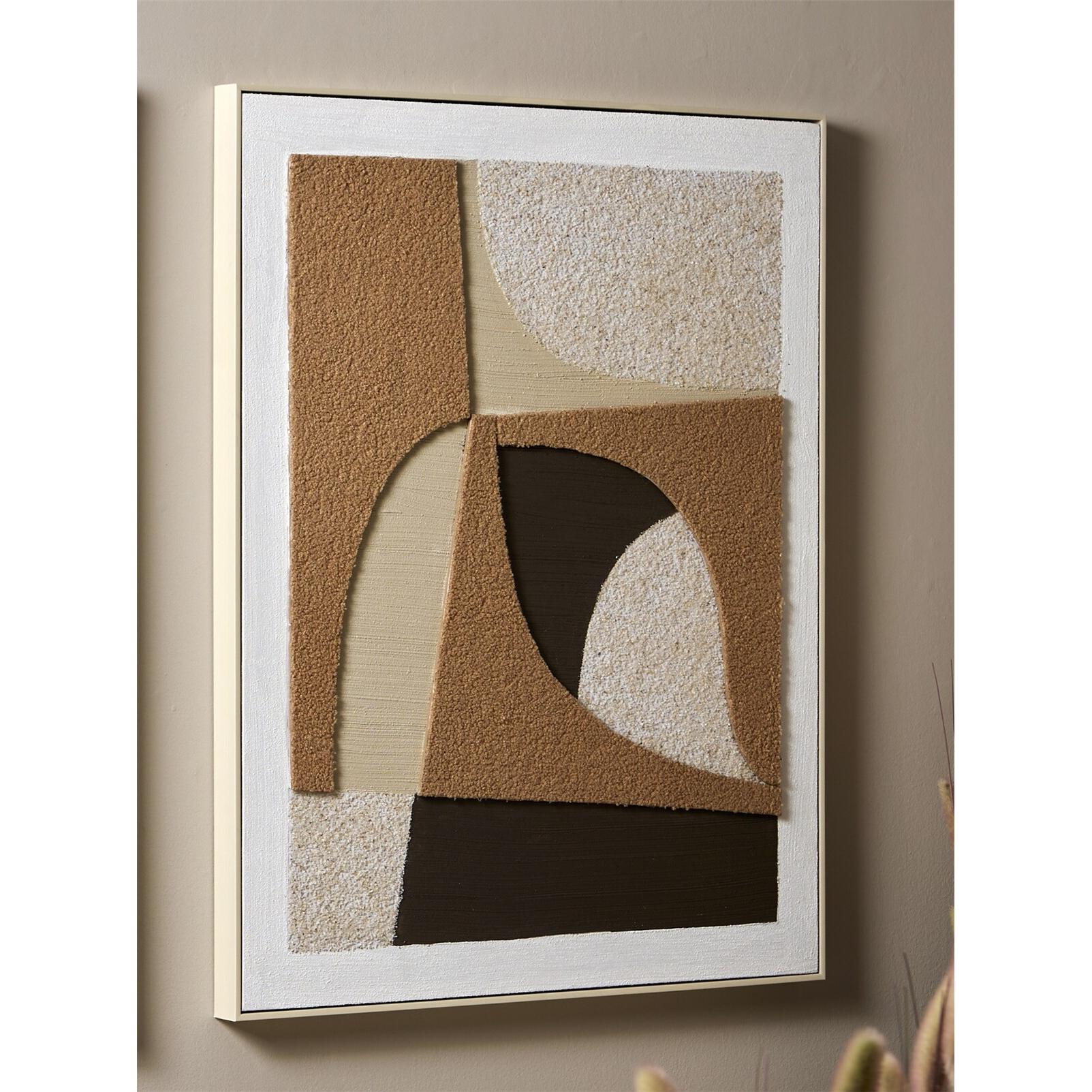 Cuadro abst. dif texturas arena/tejido/pint. 82x102 cms. 82x4x102 cms. El mejor complemento para tu hogar.