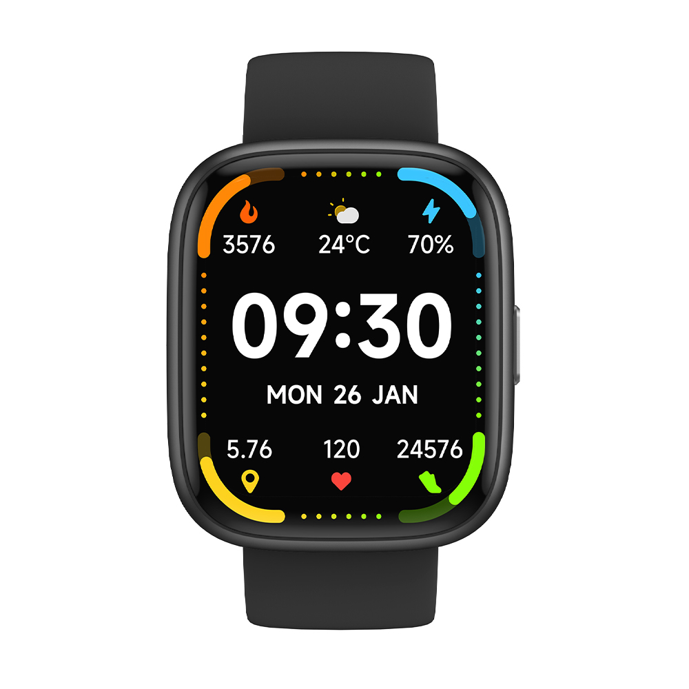 Ostark Reloj Inteligente 1.83" TFT-LCD IP68 | Llamadas Bluetooth, Asistente de Voz Alexa, 100 Modos Deportivos, Monitoreo de Ritmo Cardíaco, Presión, SpO₂, Sueño y Ciclo Femenino, Diales Personalizables, Recordatorios Inteligentes y Batería 300 mAh