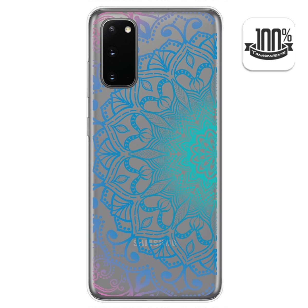 Tumundosmartphone Funda Gel Transparente para Samsung Galaxy A41 diseño Mandala Dibujos